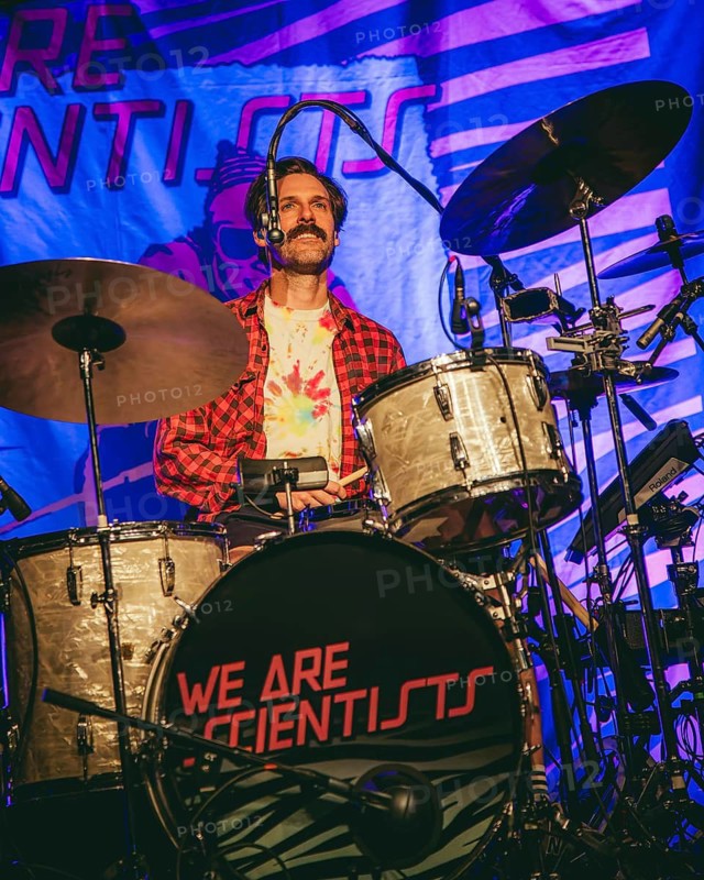Keith Carne, drummer of We are Scientists live on Europe 2025 Tour at the Columbia Theatre in Berlin on 07.05.2025