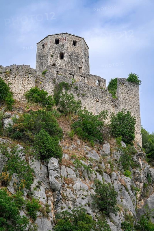 Pocitelj tower, part of the fortress in in Pocitelj, a settlement and a historic village in Capljina, Herzegovina-Neretva Canton, Bosnia and Herzegovina