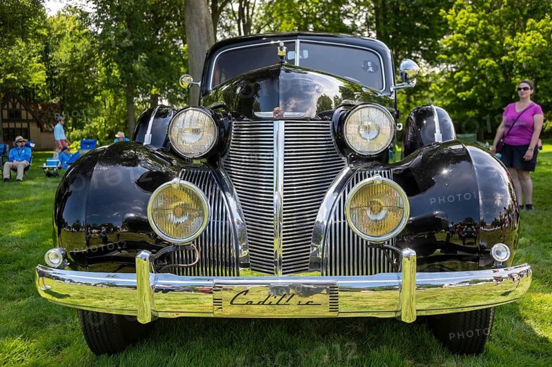 Grosse Pointe Shores, Michigan - The 1939 Cadillac Series 75 Fleetwood Limousine on display at the Eyes on Design' annual car show. This year's theme was 'Power and Elegance.'