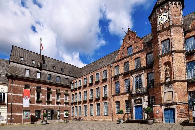 Düsseldorf, Germany - June 9th 2026: City Hall on Marktplatz in the historic Old Town. Landmark architecture and municipal government building