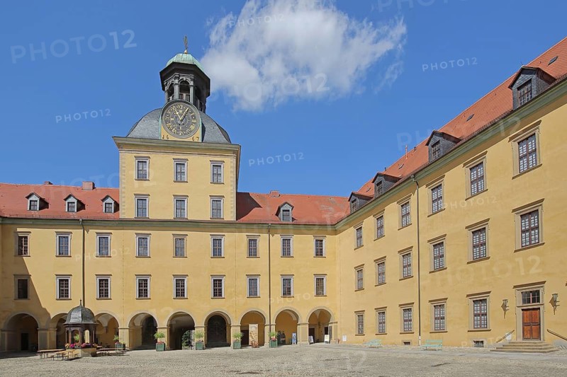 Courtyard of Baroque Moritzburg Castle, Zeitz, Saxony-Anhalt, Germany