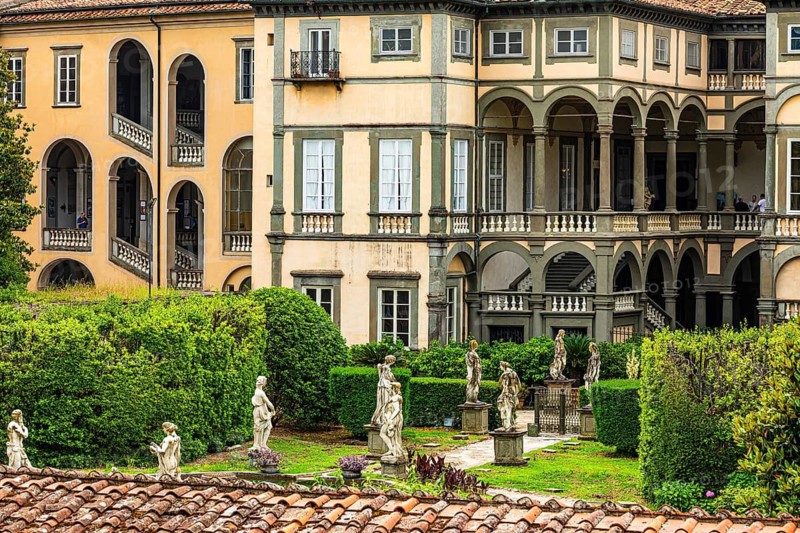 Palazzo Pfanner historic city centre, Lucca, Tuscany, Italy