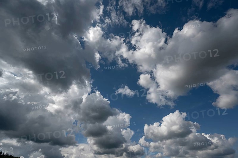 Rain clouds (Nimbostratus), Franconia, Bavaria, Germany