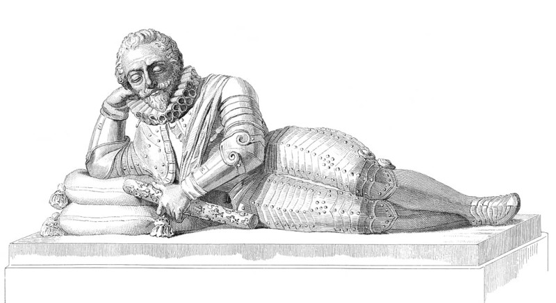Tomb in the Jesuit chapel of Eu, Henri de Guise, Henry I, Prince of Joinville, Duke of Guise, Count of Eu, 1550-1588, founder of the Catholic League
