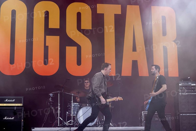 Adenau, Germany, 8 June 2024: Dogstar (Bret Domrose, drums, Robert Mailhouse, guitar, Keanu Reeves, bass) play at Rock am Ring. The festival takes place at the Nürburgring race track near the town of Adenau from 7 - 9 June 2024