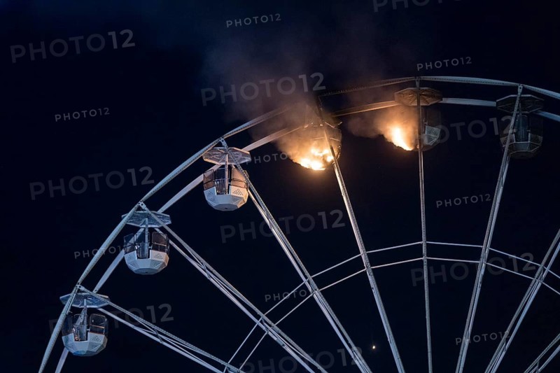 Ferris wheel catches fire at the Highfield Festival on Friday, Störmthaler See, 17.08.2024