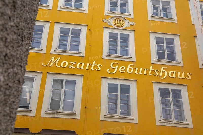 Birthplace of Wolfgang Amadeus Mozart in the Getreidegasse in Salzburg
