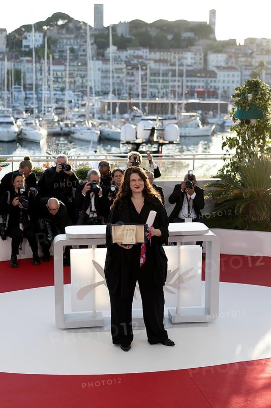 Cannes, France - 24.5.2024: Mascha Schilinski, winner of the Jury Prize for the film Sound of Falling during the photocall with the awards during the Closing Ceremony at the 78th Cannes International Film Festival. The film festival will take place from 13 to 24 May 2025