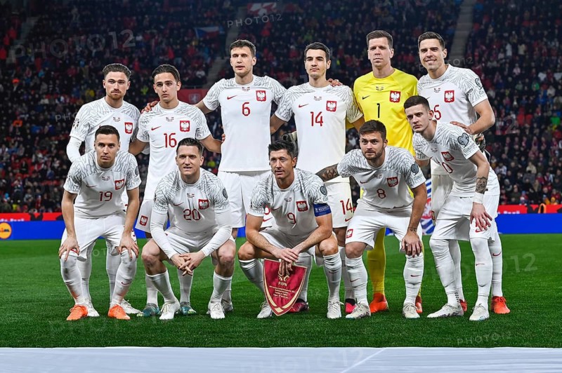 PRAGUE, CZECH REPUBLIC - MARCH 24, 2023: Team of Poland before match.