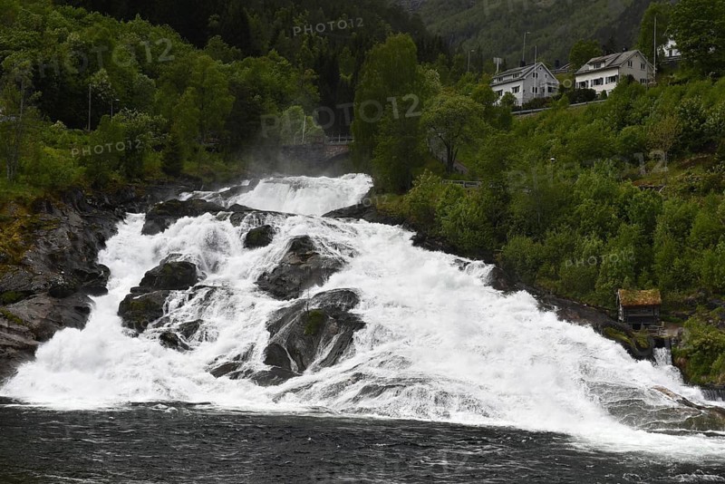 The Hellesyltfossen waterfall in Norway