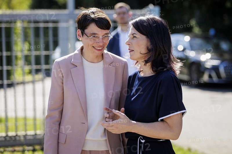 Annalena Bärbock (Alliance 90/The Greens), Federal Minister of Foreign Affairs, and Josefine Paul, Minister for Children, Youth, Family, Equality, Refugees and Integration of the State of North Rhine-Westphalia, during a visit to the training centre for skilled trades of the Kreishandwerkerschaft Ruhr during the Foreign Minister's trip to Germany in Bochum, 29.07.2024