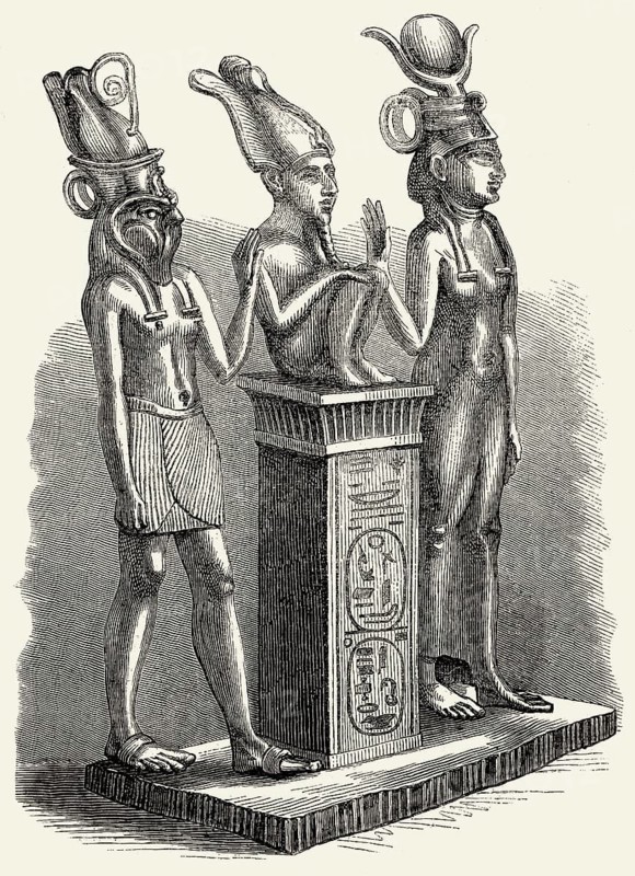 Altägyptische Gottheiten, Isis, Osiris, Horus