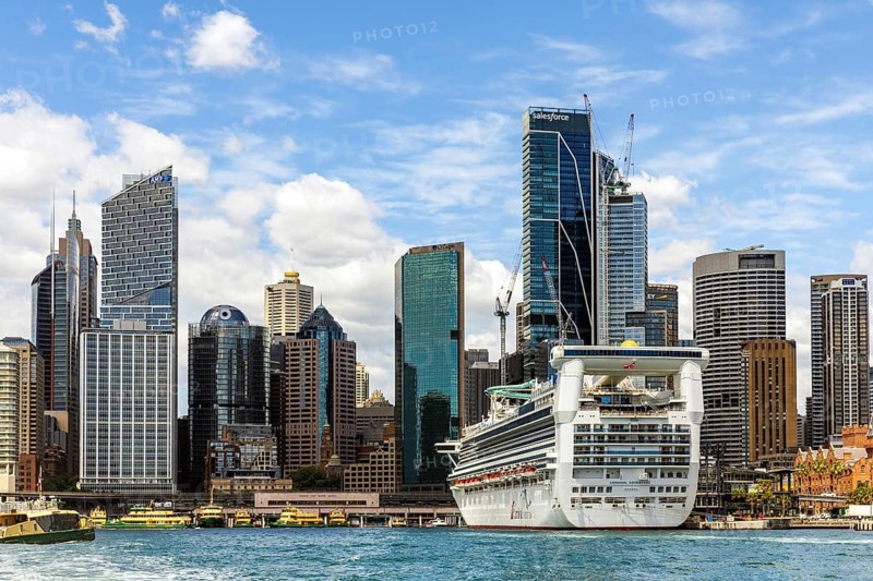The cruise ship, Carnival Adventure, berthed in Circular Quay, Sydney Australia