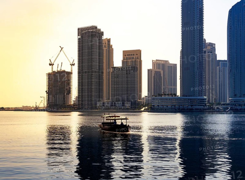Skyline by the sea, Dubai, United Arab Emirates, Middle East