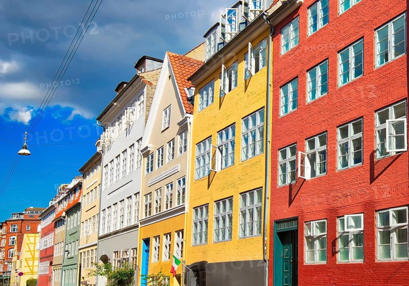 Copenhagen, scenic historic old city streets