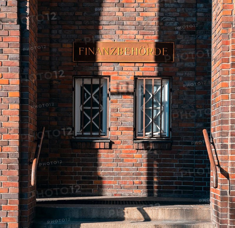 Historic façade of the Finance Directorate on Gänsemarkt, Hamburg, Germany