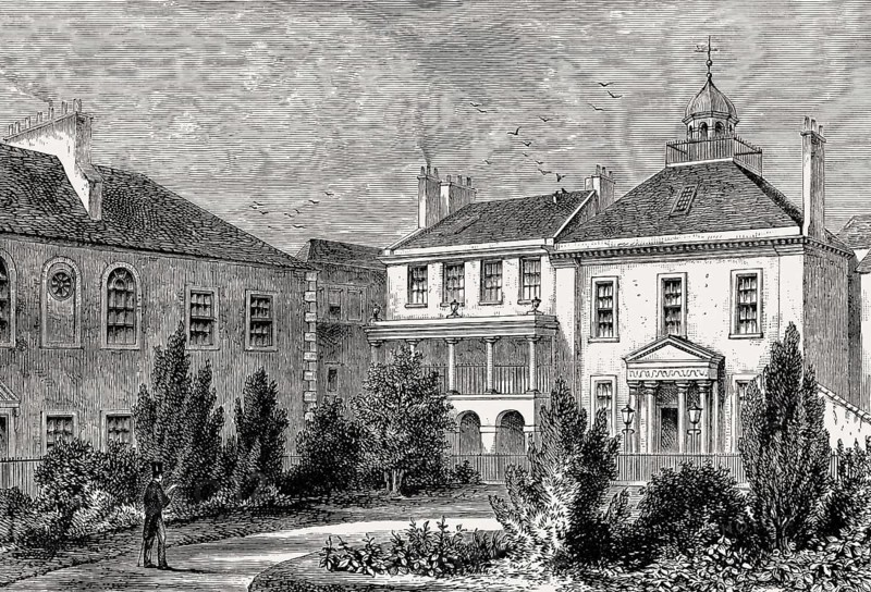 Surgeon's Square in 1829, Edinburgh, Scotland, United Kingdom