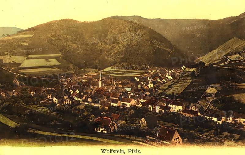 Historical postcard, picture postcard, Wolfstein in der Pfalz, Rhineland-Palatinate, Germany, digitally enhanced reproduction of an original from around 1900, picture postcard