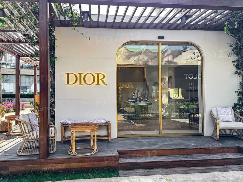 Bodrum, Turkiye - 26.05.2025: DIOR store entrance in Palmarina Bodrum Marina in Turkey