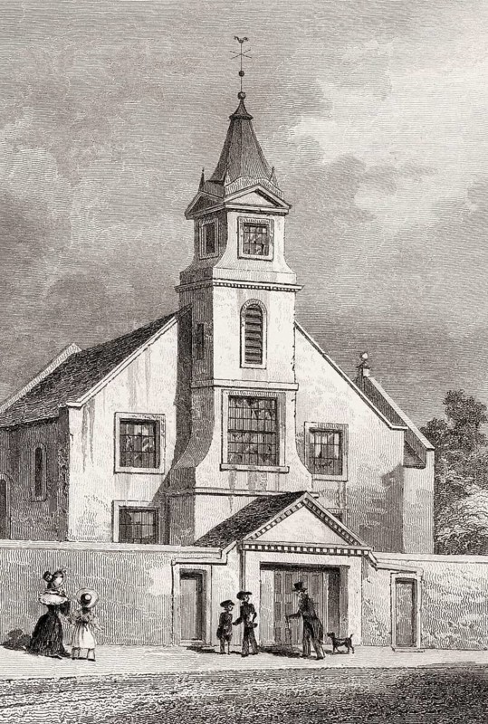 Chapel of Ease, St Cuthbert's, Edinburgh, Scotland, 19th century, from Modern Athens by Th. H. Shepherd