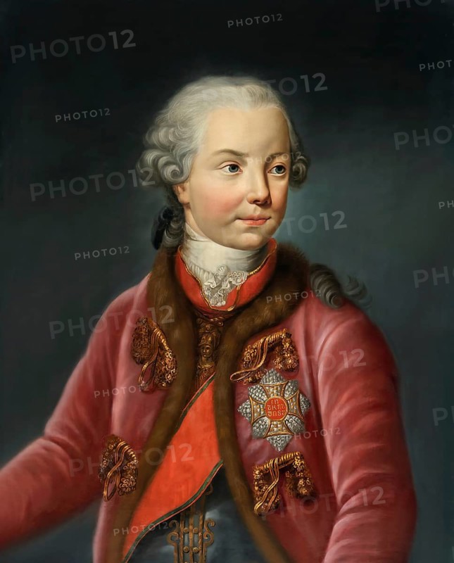 Maximilian I Joseph or Max Joseph, 1756 - 1825, King of Bavaria, Count Palatine of the Rhine, Duke of Juelich and Berg and Elector of the Holy Roman Empire, digitally edited according to a painting by Heinrich Carl Brandt, 1768