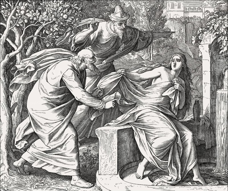 Susanna and Elders, Old Testament, by Julius Schnorr von Carolsfeld