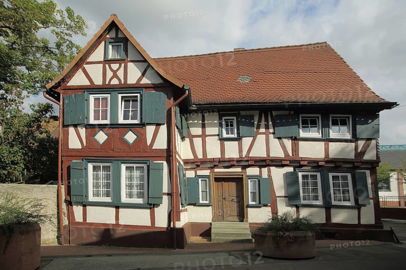 The oldest house built in 1508, half-timbered house, Bad Homburg, Hesse, Germany