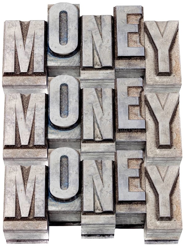 Hot metal printing setting, old letters made of lead for letterpress printing, Lettern aus dem Buchdruck, Bleisatz