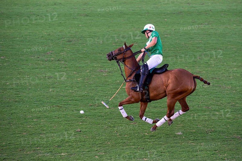 Scene from the 131st Argentine Open Polo Championship (Spanish: Campeonato Argentino Abierto de Polo), Bartolomé Castagnola from team La Natividad in the match against Indios Chapaleufú on 23/11/2024, Palermo, Buenos Aires, Argentina
