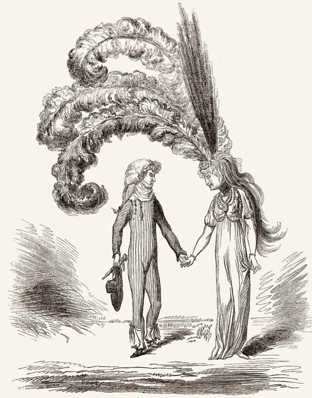 Karikatur von James Gillray, 1756-1815, einem englischen Karikaturisten und Grafiker