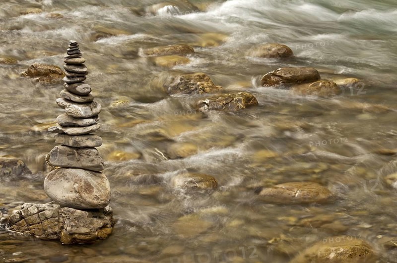 Cairn, Oybach, Oytal, Allgäu, Bavaria, Germany