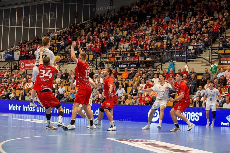 09.04.04.2024, 2nd HBL, German Handball League, Matchday 28) : Eulen Ludwigshafen against TSV Bayer-Dormagen (final score 30:27)