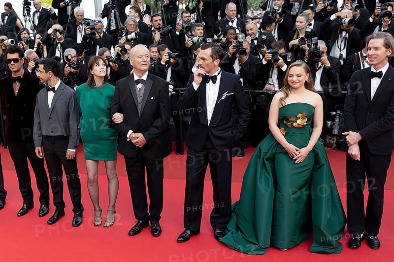 Cannes, France - 18.5.2024: Roman Coppola, Richard Ayoade, Michael Cera, Riz Ahmed, Benicio del Toro, Rupert Friend, Alexandre Desplat, Wes Anderson, Rachida Dati, Mia Threapleton, Jeffrey Wright, Benedict Cumberbatch, Charlotte Gainsbourg, Antonia Desplat and Bill Murray during the Red Carpet at the 78th Cannes International Film Festival. The film festival takes place from 13 to 24 May 2025