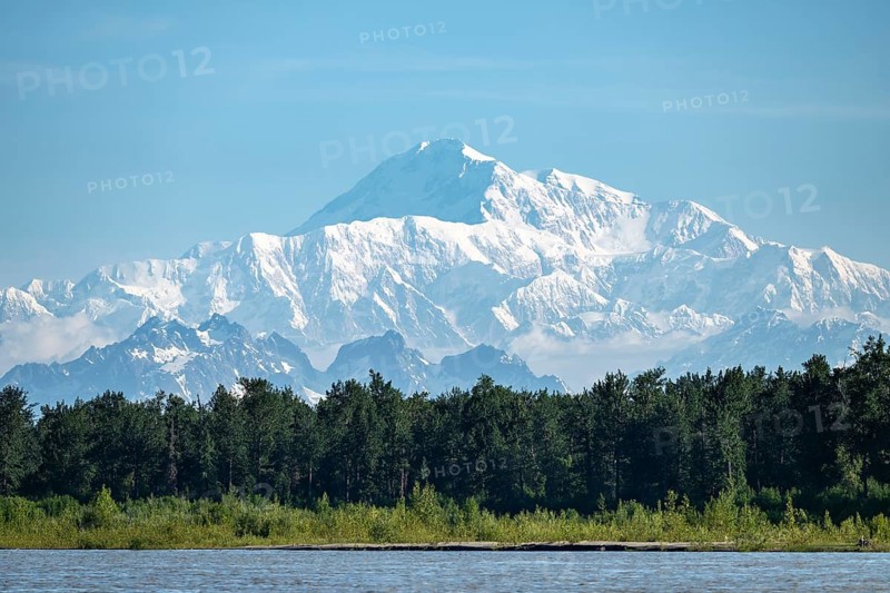 Mt Denali, Talkeetna River off the Alaska Range, Denali National Park, Alaska, USA