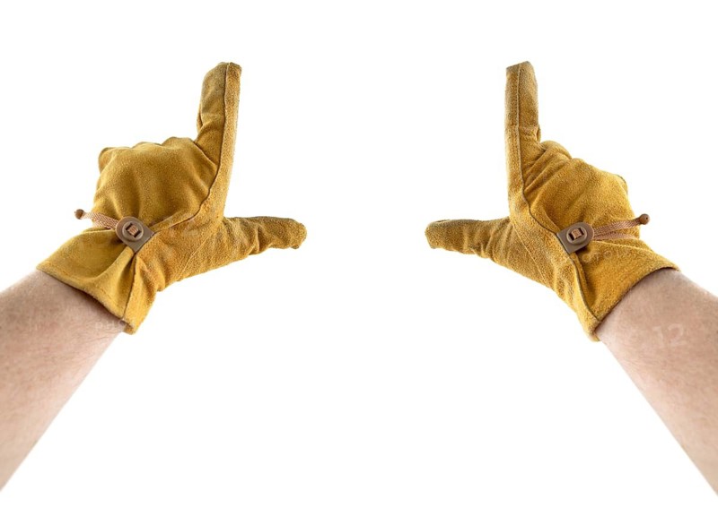 Male Hands Framing with Meticulous Clipping Path Isolated on White