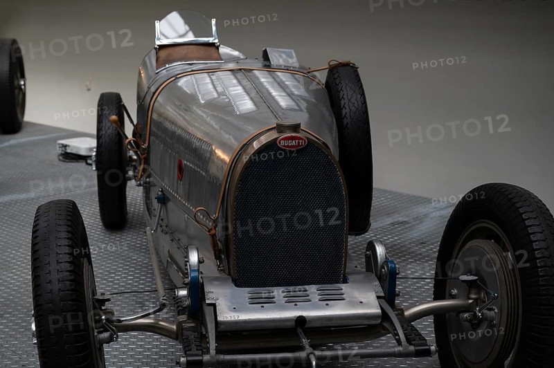 PRAGUE, CZECHIA - MARCH 25, 2023: National Museum of Technology on the picture Bugatti racing car