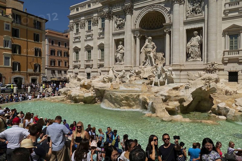 Palazzo Poli, also Palazzo Conti, Trevi Fountain, Fontana di Trevi, Rome, Italy