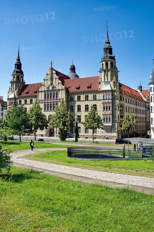 Halle District Court, designed by architect Karl Illert, Halle an der Saale, Saxony-Anhalt, Germany