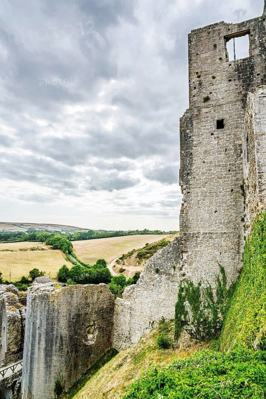 Ruins of Corfe Castle, Wareham, Dorset, England, United Kingdom