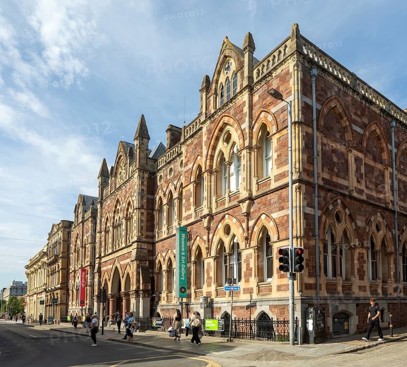 Museum and Art gallery, Royal Albert Memorial Museum building RAAM, Exeter city centre, Devon, England, UK built 1868