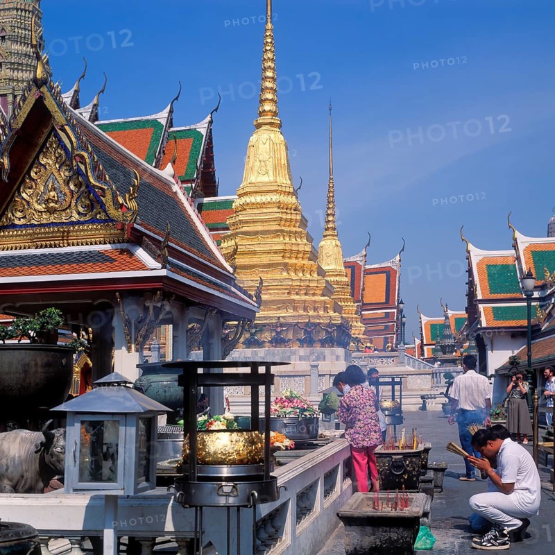 Wat Phra Kaeo, Temple of the Emerald Buddha, Bangkok, Thailand