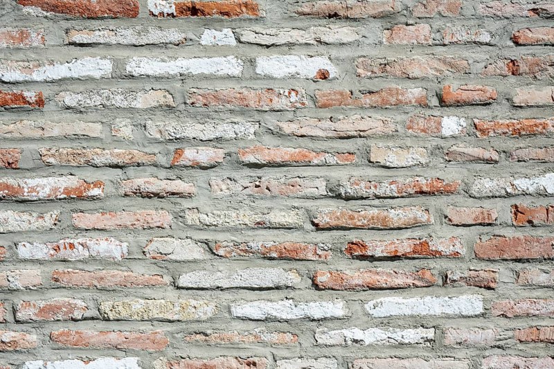 Old, weathered brick wall, filling the format, Germany