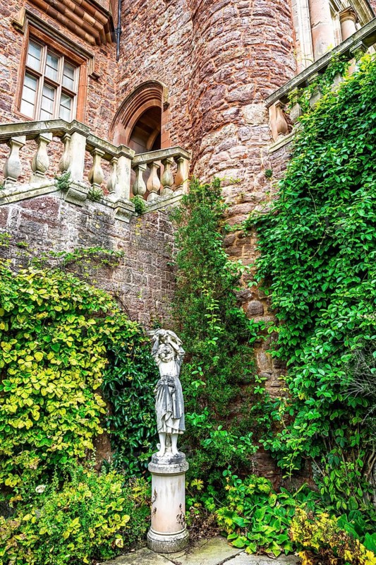Autumn colors over Powis Castle and Garden, Welshpool, Powys, Wales, UK