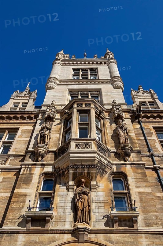 Tower of the Waterhouse Building, Gonville and Caius College, King's Parade, Cambridge, England, Great Britain