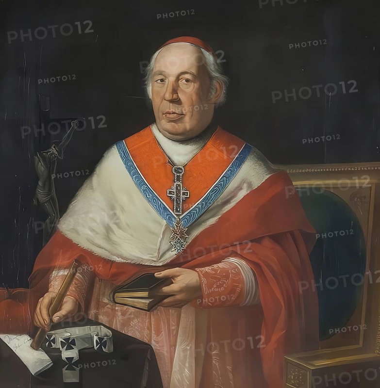 Pietro Gravina (born 26 December 1749 in Montevago, Sicily, died 6 December 1830 in Palermo) was an Italian clergyman, Archbishop of Palermo, Cardinal of the Roman Church, and briefly also Governor of the King of the Two Sicilies, reproduction from an original of the time, historical, digitally enhanced
