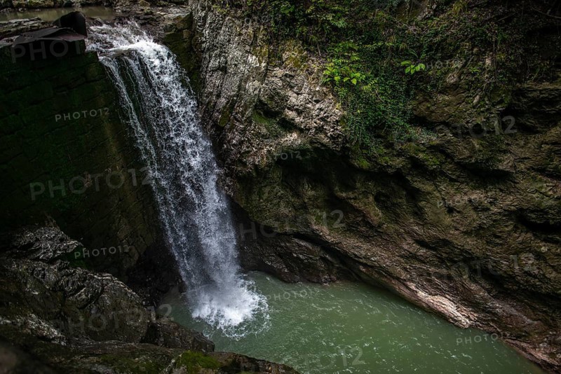 Rappenloch Gorge natural monument, Dornbirner Ach, Dornbirn, waterfall, wooden footbridges, Bregenzerwald, Austria