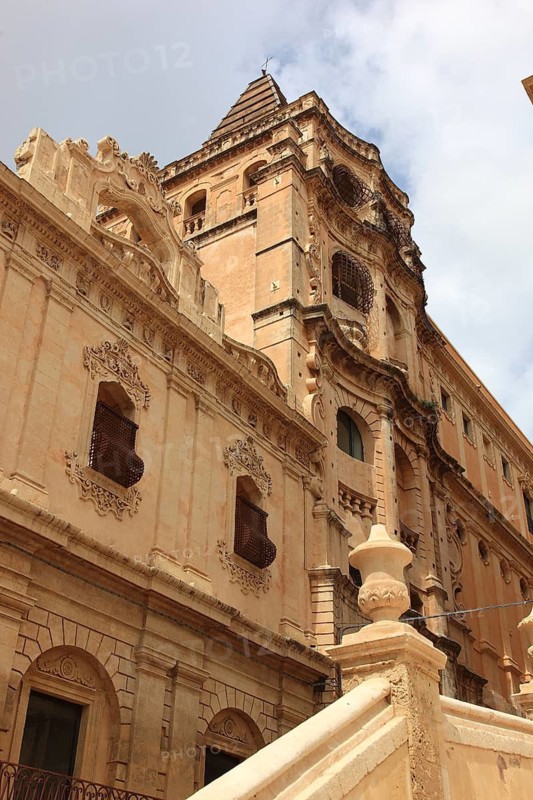 Old town of the late Baroque city of Noto in the Val di Noto, the church, Chiesa S. Francesco d Assisi all Immacolata dei Fratiminori Conventuali, Syracuse Province, UNESCO World Heritage Site, Sicily, Italy