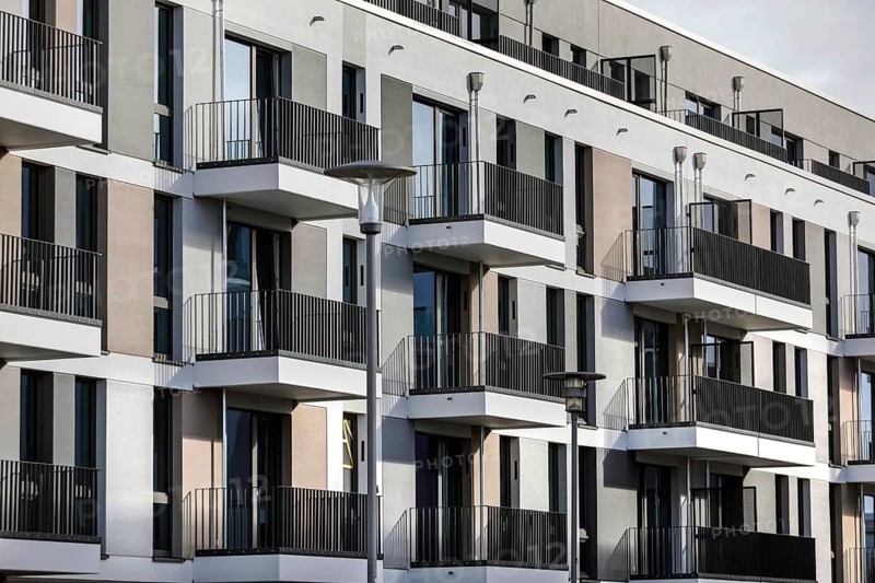 New buildings on the waterfront in Berlin's Spandau district. The new district is being built on the banks of the Oberhavel in the Haselhorst district of Spandau, 23.10.2021