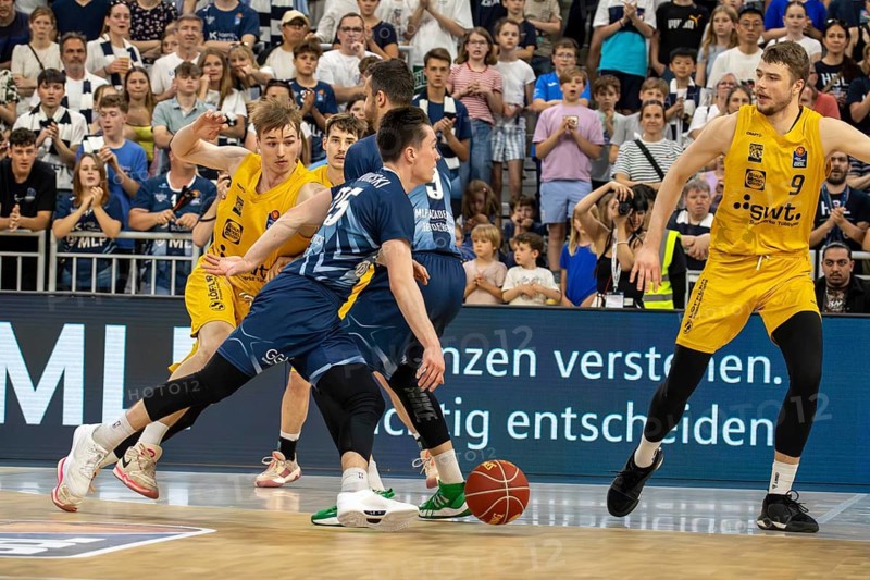 12.05.2024, easy Credit BBL, German Basketball League, Matchday 32: MLP Academics Heidelberg against Tigers Tübingen (final score 93:78) . On the ball: Justin Jaworski (25, Academics Heidelberg)
