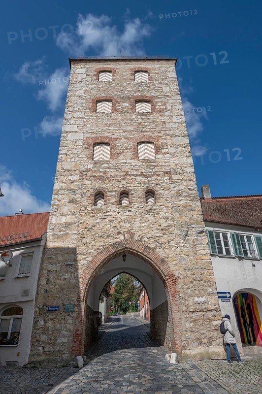Amerbacher Tor, built around 1350, Wallfahrtstraße 22, Wemding, Swabia Bavaria, Germany